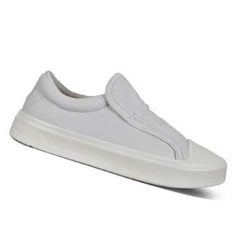 Women's Ecco Flexure T-cap Slip-on Casual Shoes White | USA 64QMA